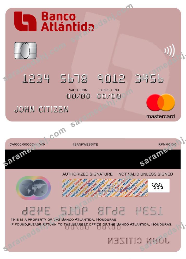 Honduras Banco Atlantida mastercard